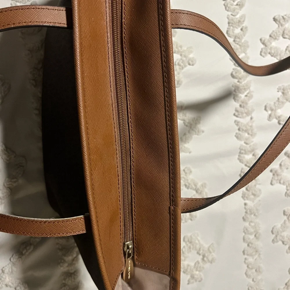 Michael Kors Brown Tote with Colorful Patches - Picture 9 of 13